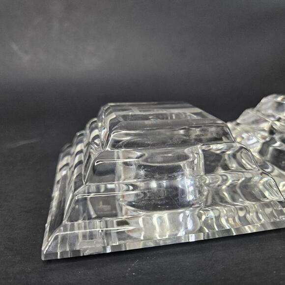 Art Deco Crystal Candle Shannon Crystal Designs of Ireland Pillar - Picture 7 of 14